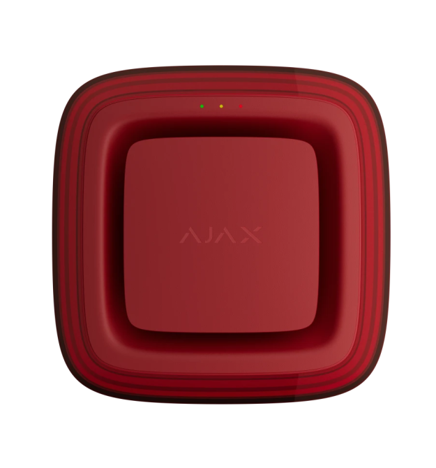 Бездротовий світлозвуковий адресний пожежний сповіщувач Ajax EN54 FireProtect (Sounder - VAD) Jeweller Red