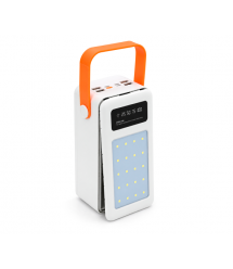 Power bank Voltronic S21 під 21х18650, Led display, Output: 22.5W, 3 кабелі (Micro-USB, Type-C, Lightning), PVC, ліхтар, White,
