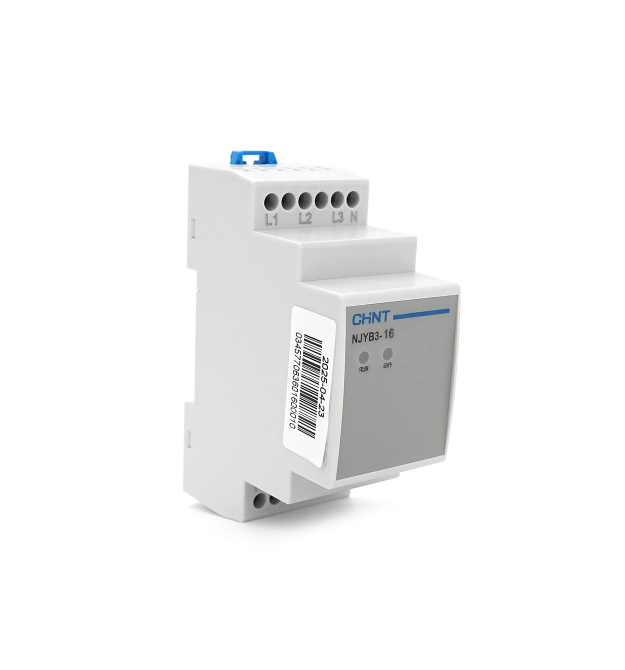 Реле контролю фаз CHINT NJYB3-16 AC220V, 3F4P, Захист обриву - послідовності фаз, Ue240 - 415V, Ie0.75 - 0.47, 1CO+1NO