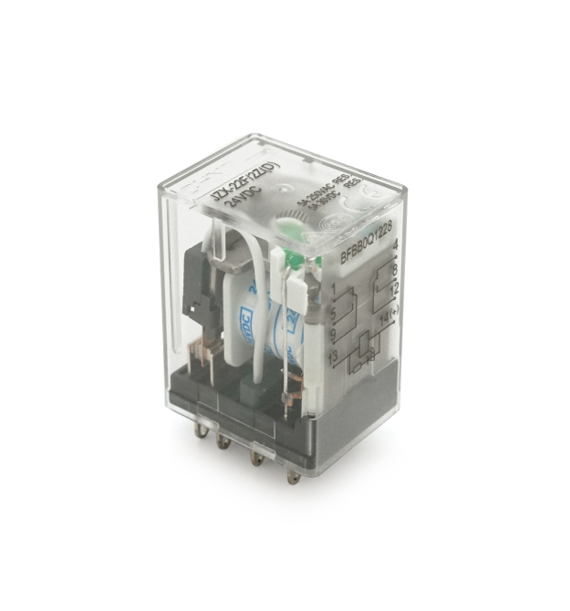 Реле електромагнітне CHINT JZX-22F(D) - 2Z, DC24V, контактна група 2CO+2NO, (0,9~1,2) Вт, номінальний ток 5А, катушка 640&amptim