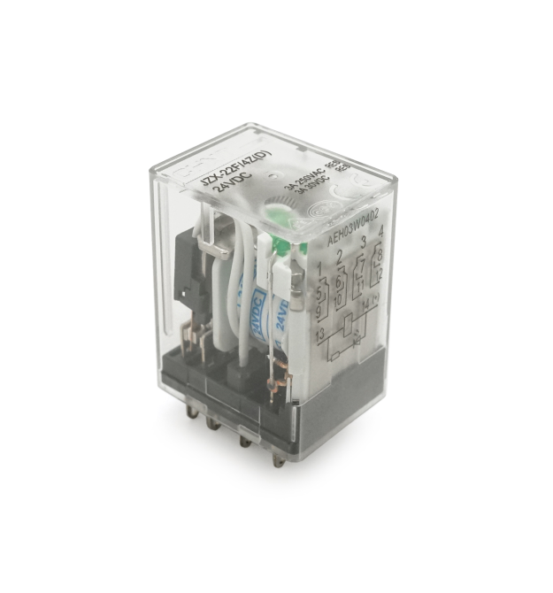 Реле електромагнітне CHINT JZX-22F(D) - 4Z, DC24V, контактна група 4CO+4NO, (0,9~1,2) Вт, номінальний ток 3А, катушка 640&amptim