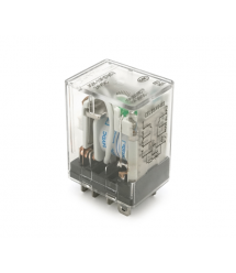 Реле електромагнітне CHINT JQX-13F(D) - 2Z, DC24V, контактна група 2CO+2NO, (0,9~1,2) Вт, номінальний струм 10А, котушка 640&amp