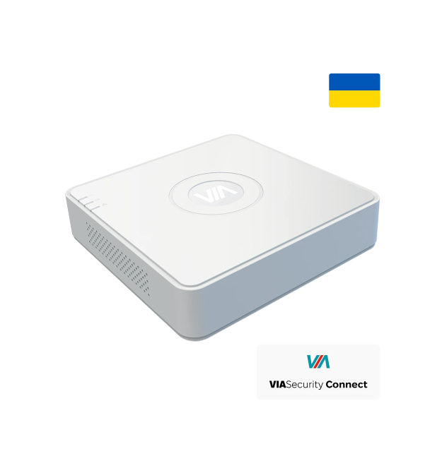 4х канальний IP відеореєстратор VIA SECURITY VIA-NVR04V1Q з підтримкою до 6МП (Value Q Series)