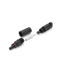Конектор RISIN MC4, з діодом постійного струму, 15А,1000 В, 0.5mm&ampOmega, вогнестійкість UL94-VO,IP67, -40℃-+90℃, Black