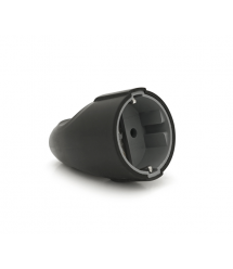 Штепсельне гніздо із заземленням, 16A 250V A102B, Black, Q20