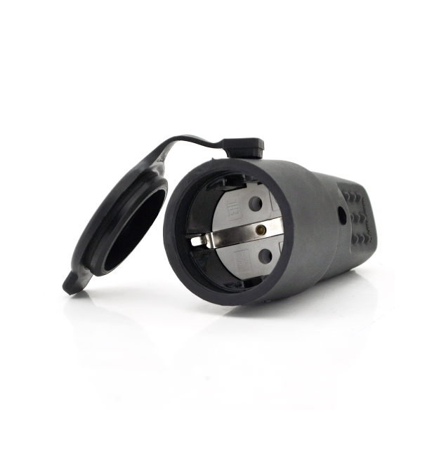 Штепсельний роз&aposєм з заземленням IP44 16A 250V 602228, Black