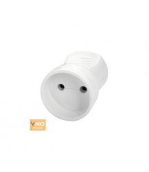 Штепсельне гніздо VIKO без заземлення 7.5А 260V. White. ПВХ