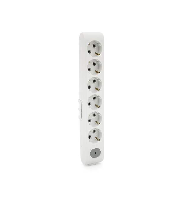 Колодка VIKO Multi-Let 6 гнізда, із заземленням, з вимикачем, біла