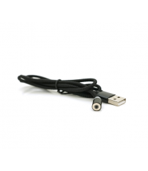 Магнітний кабель PiPo USB 2.0, 1m, 2А, тканинна оплетка, броньований, Black, OEM