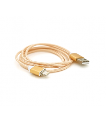 Магнітний кабель USB 2.0 - Micro, 1m, 2А, індикатор заряду, тканинне обплетення, знімач, Gold, Blister ( під наконечник 8751 )