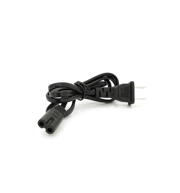 Кабель живлення CN 0.7m, 0.5mm, PC-184 - 2 A-C7 2 pin (американський роз&aposєм), Black, OEM Q50