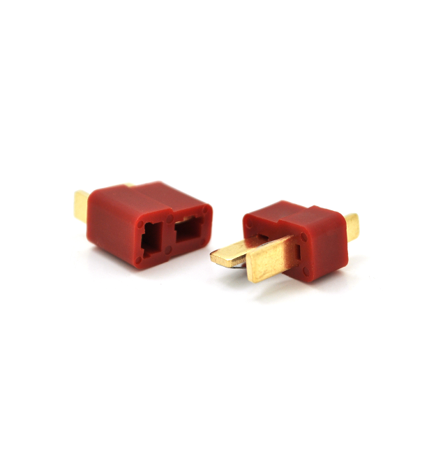 Комплект T-2HQ образний штекер для дронів (тато) High Quality, Red
