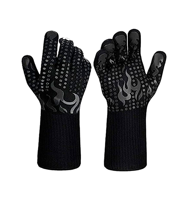 Рукавички термостійкі вогнетривкі HFG-800-Black Torch, до 800C, Black - Red