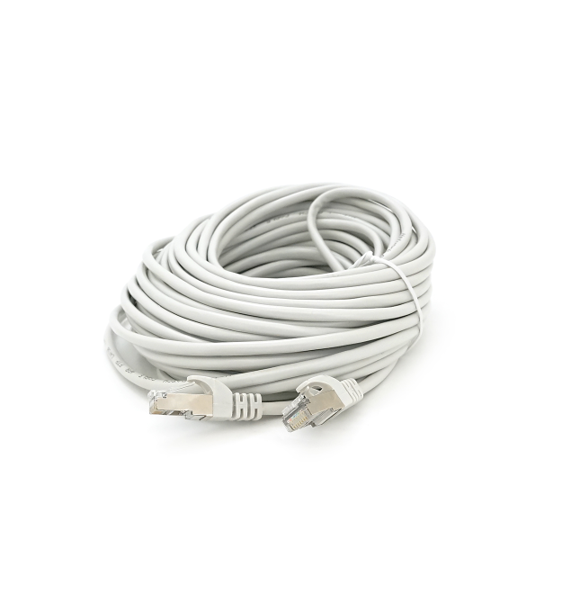 Патч-корд литий MERLION, FTP, RJ45, Cat.5e, 15m, сірий, CCA, Q200