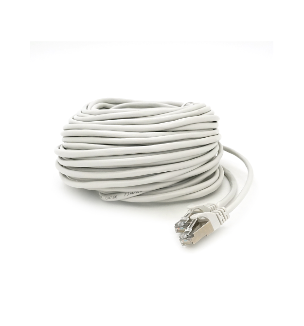 Патч-корд литий MERLION, FTP, RJ45, Cat.5e, 20m, сірий, CCA, Q200