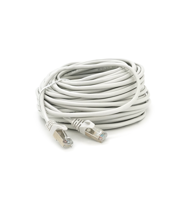 Патч-корд литий MERLION, FTP, RJ45, Cat.5e, 25m, сірий, CCA, Q200
