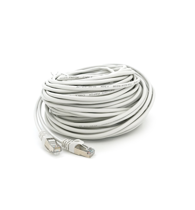Патч-корд литий MERLION, FTP, RJ45, Cat.5e, 30m, сірий, CCA, Q200