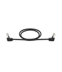 Патч-корд литий FTP, RJ45(кутовий - кутовий), екранований, FTP5e 0.93m, patch D-4.9mm AWG26 2x90 CU, DC 2-12V, чорний, Q200