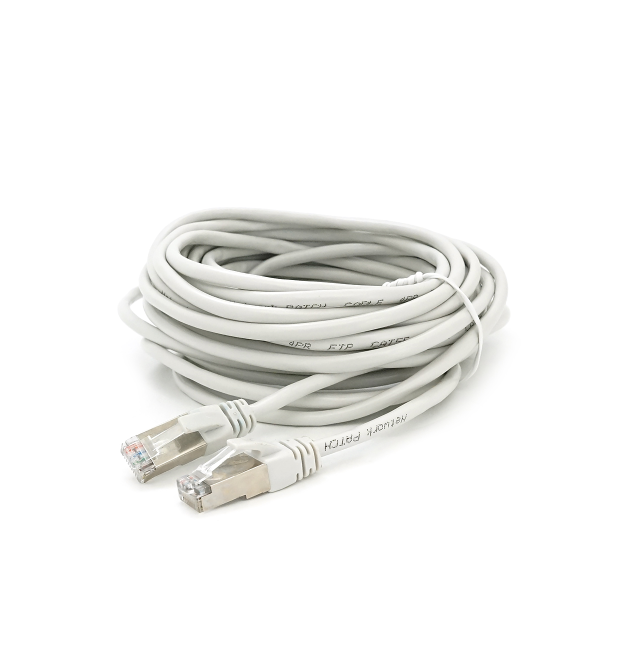 Патч-корд литий MERLION, FTP, RJ45, Cat.5e, 10m, сірий, CU, Q200