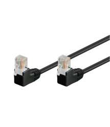 Патч-корд неекранований RJ45 UTP5e 0.25m patch D-4.9mm AWG26 2x90 Gold, Cu чорний