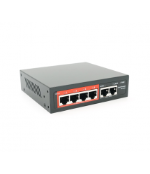 4-портовий керований PoE комутатор YOSO YO204D -52 з 4 портами POE 100Мбіт + 2 UP-Link 100Мбіт 52V - 52W. APP-Amitres