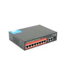 8-портовий керований PoE комутатор YOSO YO308G -120 з 6 портами POE 100Мбіт + 2 POE 1000Мбіт + 2 UP-Link 1000Мбіт + 1 SFP, 52V -