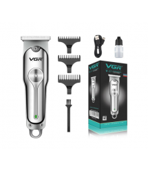 Тример VGR V-071, 3 насадки, акумулятор 600mAh, Silver, Box
