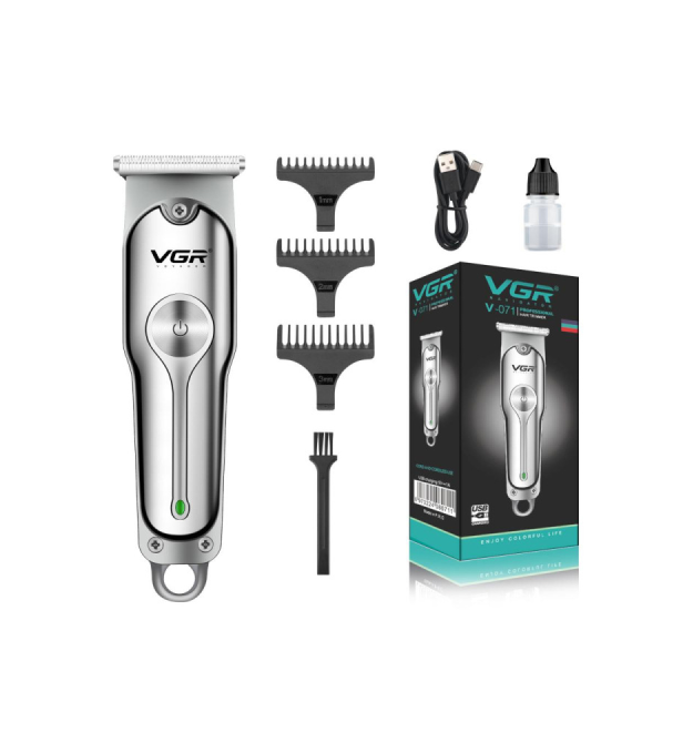 Тример VGR V-071, 3 насадки, акумулятор 600mAh, Silver, Box