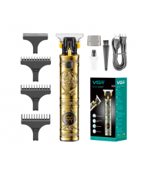 Тример VGR V-097, 4 насадки, 7000 RPM, акумулятор 2500mAh, Gold, Box