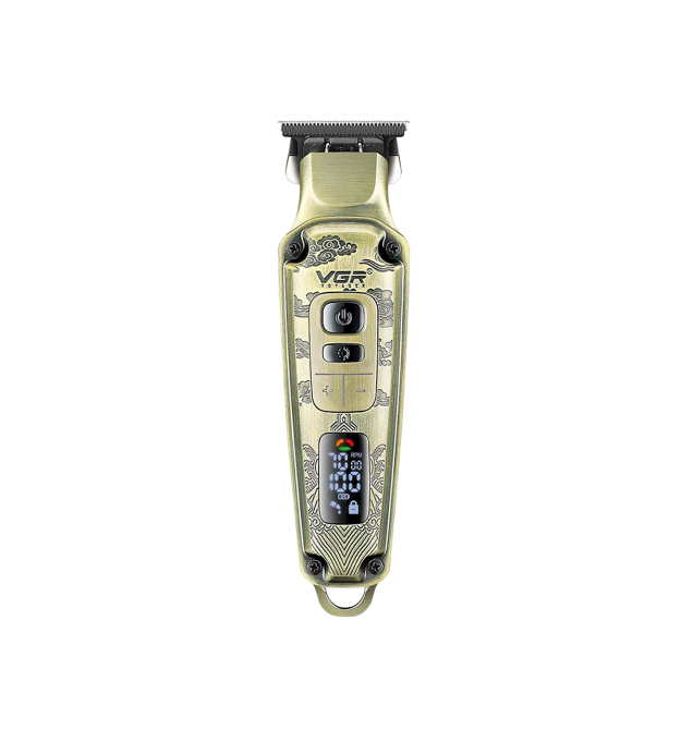 Тример VGR V-901, 4 насадки, LED display, 7000 RPM, акумулятор 1600mAh, Gold, Box