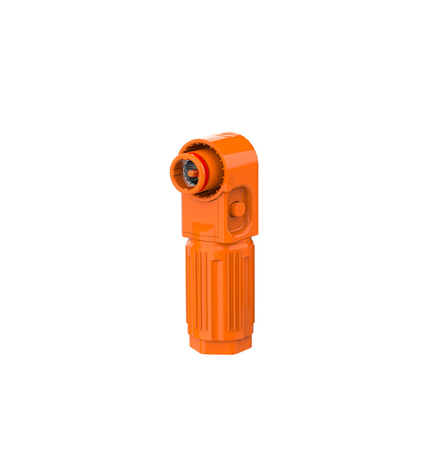 Силовий роз&aposєм для АКБ SRDB-300 (тато), кутовий, 300А, 1500V, IP67, Orange