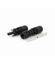 Коннектор MC4 Risin, 1500V, 65A, мідний суцільний затискач, трубчастий, під перетин 4-10мм&ampsup2, 0.5мом, вогнестійкість UL94-