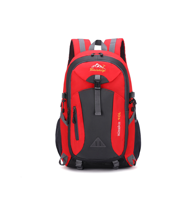 Рюкзак спортивний, Alaska40-R, полієстр, вихід під кабель USB - навушники, 40L, червоний, Q50