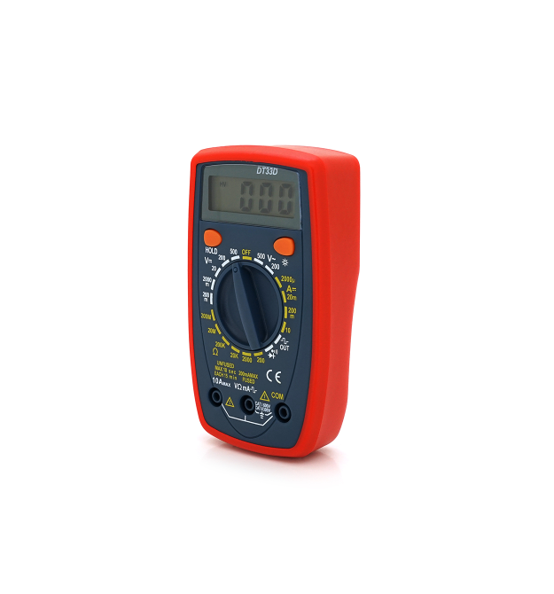 Мультиметр DT-33D, Вимірювання: V, A, R, 150г, 130*74*35mm, Q50