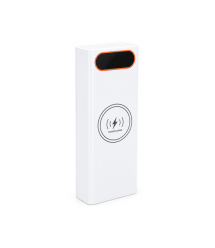 Power bank Voltronic L20 під 20х18650, Wireless charging, Digital display, Output: 22.5+15W, USB+USB-C, PVC, ліхтар, White, BOX