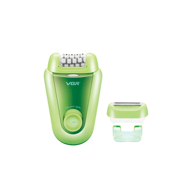 Эпилятор VGR 2 в 1 V-758 GREEN, 2 насадки, Box