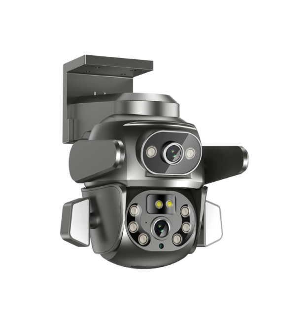 4 Мп поворотна вулична відеокамера XO CR04 EU Robot 400W Pixel Dual Screen Outdoor Dome Camera (2.4G Wireless WiFi) CareCam