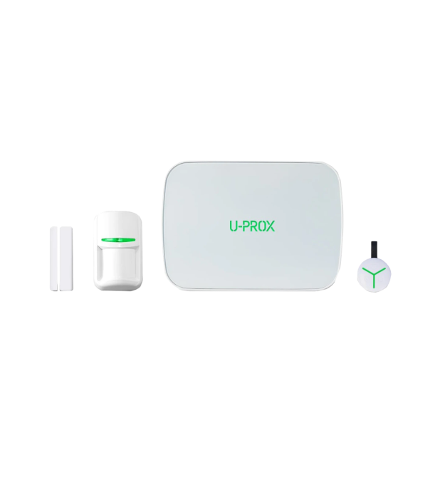 Комплект бездротової охоронної сигналізації U-Prox MPX G KF kit White (прилад охоронний MPX G, датчик руху PIR, геркон WDC, брел
