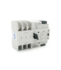 Автомат введення резерву (АВР) триполюсний YRQ2PC-125 Wifi ATS, 3P 125A 400V, E-Welink App на DIN-рейку для генераторів