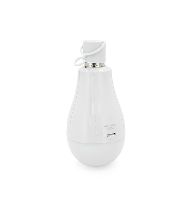 Лампочка з акумуляторами YT39393 Emergency Energy+ гачок, акумулятори 2*18650, 20W, E27, 1000K, Box