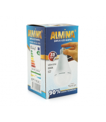 Лампочка з акумуляторами ALMINA DL-1035, 220-240V, до 2 годин роботи, 4 години зарядки, 35W(300W), E27, 2500Лм, 6500K, Box
