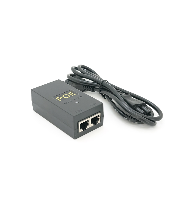 POE інжектор 12V 1A (12Вт) з портами Ethernet 10 - 100 Мбіт - с + кабель живлення