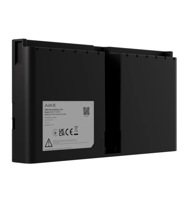 Li-ion батарея Ajax EN54 Internal Battery (72h), що перезаряджається, для EN54 Fire Hub і EN54 Fire ReX, Black