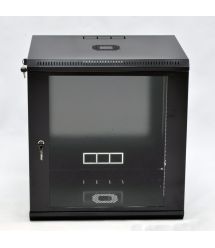 Шафа 12U, 600x500x640мм (Ш*Г*В), економ, акрилове скло, чорна