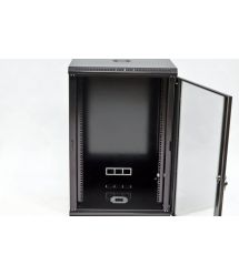 Шкаф 18U, 600х600х907 мм (Ш*Г*В), эконом, акриловое стекло, черный