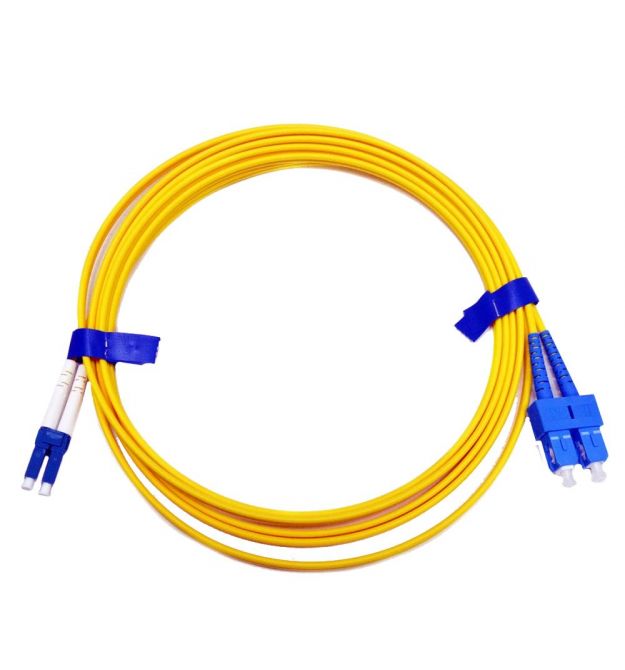 Патчкорд оптический SC/UPC-LC/UPC SM 1м Duplex Slim