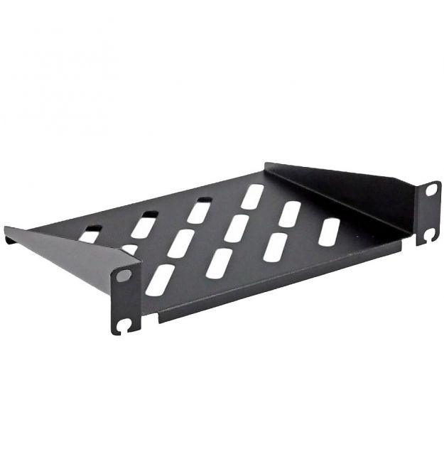 Полка консольная черная 10" 1U 160мм
