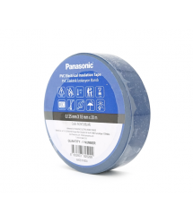 Ізолента ПВХ PANASONIC 0,125мм * 18мм * 20м (синя), діапазон робочих температур: від 0 С до + 90 С, Вогнестійка, 8 штук в упак