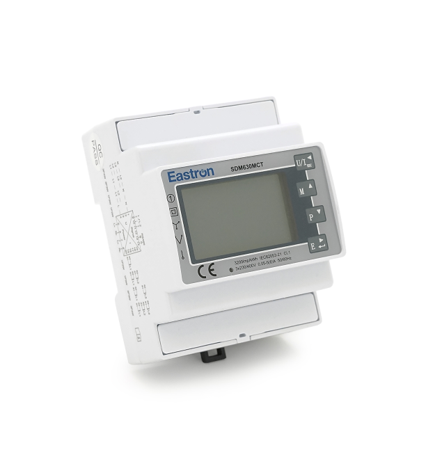 Трифазний електронний лічильник EASTRON SDM630 MCT V2, 85-480V - 0.5-10(100)A - 50-60Gz на DIN-рейку, LCD, RS485, без-MID