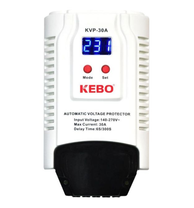 Реле напруги на DIN-рейку KEBO KVP-30A 2-30A 140-260V